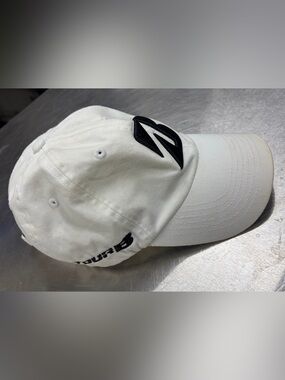 White Bridgestone Golf Hat with Black Embroidered Logo